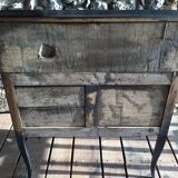 Louis XV style scriaban lacquered black and beige inside