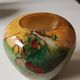 Ovoid-shaped vase, in blown art glass. Speckled inclusions