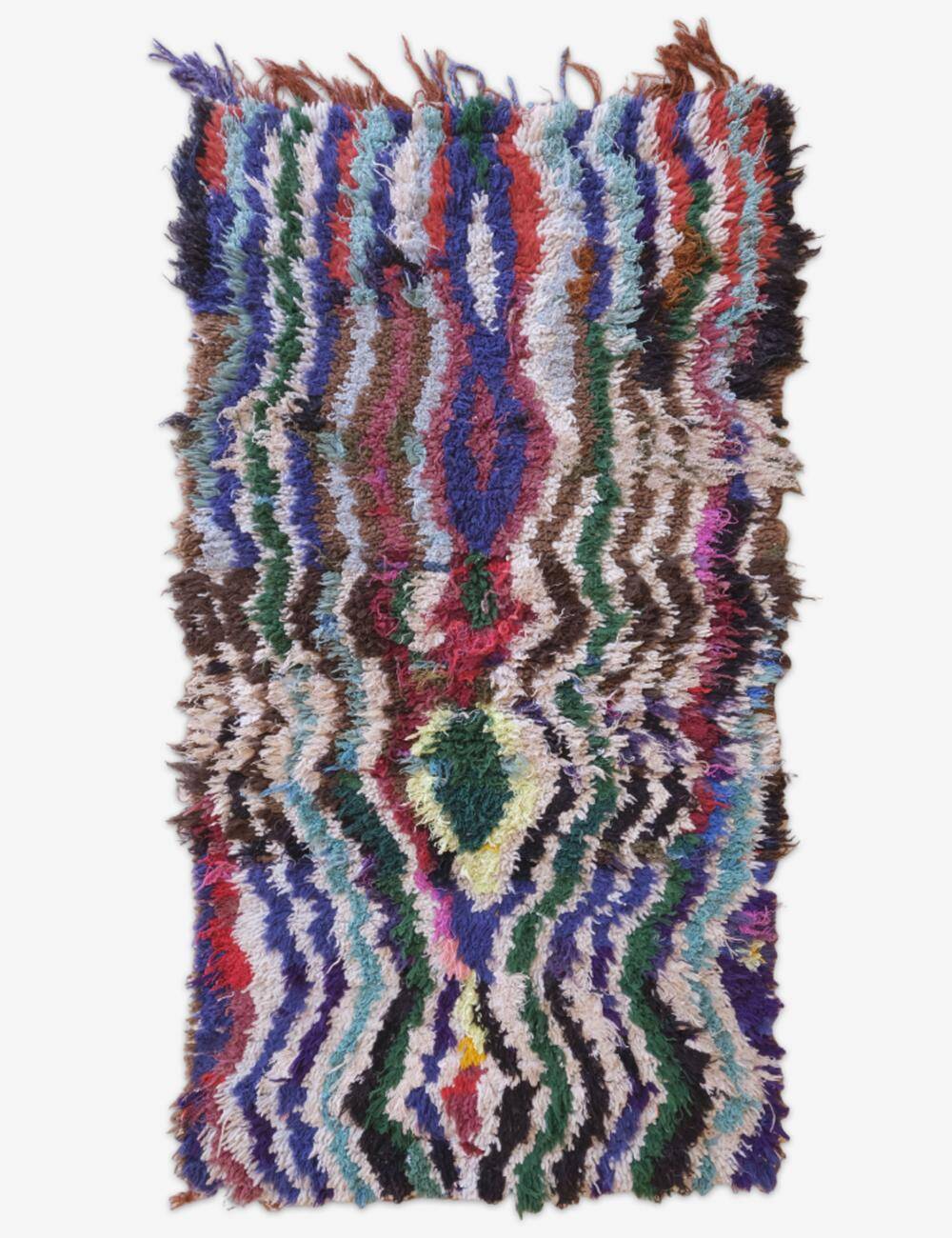 Azilal Vintage Colorful Rug - 168 x 91 cm