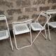 4 Chaises pliantes en métal