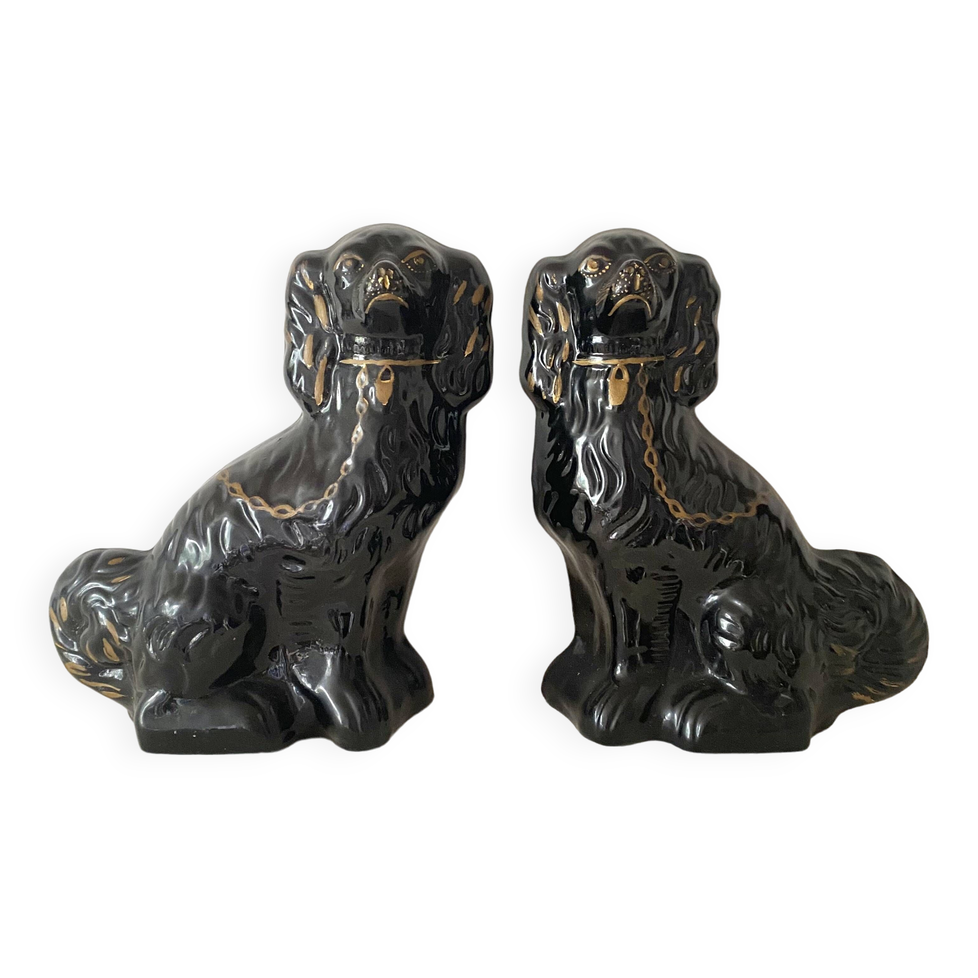 Pair of ceramic dogs called Straffordshire dogs
