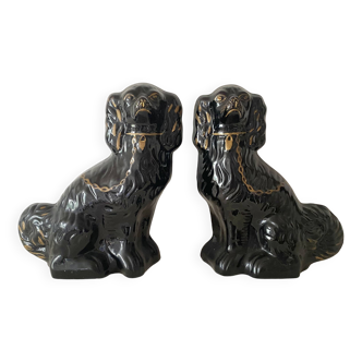 Pair of ceramic dogs called Straffordshire dogs