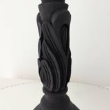 Bougeoir en bois noir et laiton