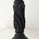 Black wood and brass candle holder
