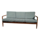 Vintage Scandinavian 3-seater wooden sofa – 1960s/70s