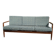 Vintage Scandinavian 3-seater wooden sofa – 1960s/70s