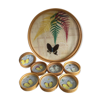 Tray and coasters