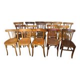 Set of 16 bistro and Baumann chairs