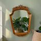 Vintage baroque wooden mirror / Retro wooden wall mirror