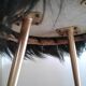 Tabouret moumoute tripode vintage
