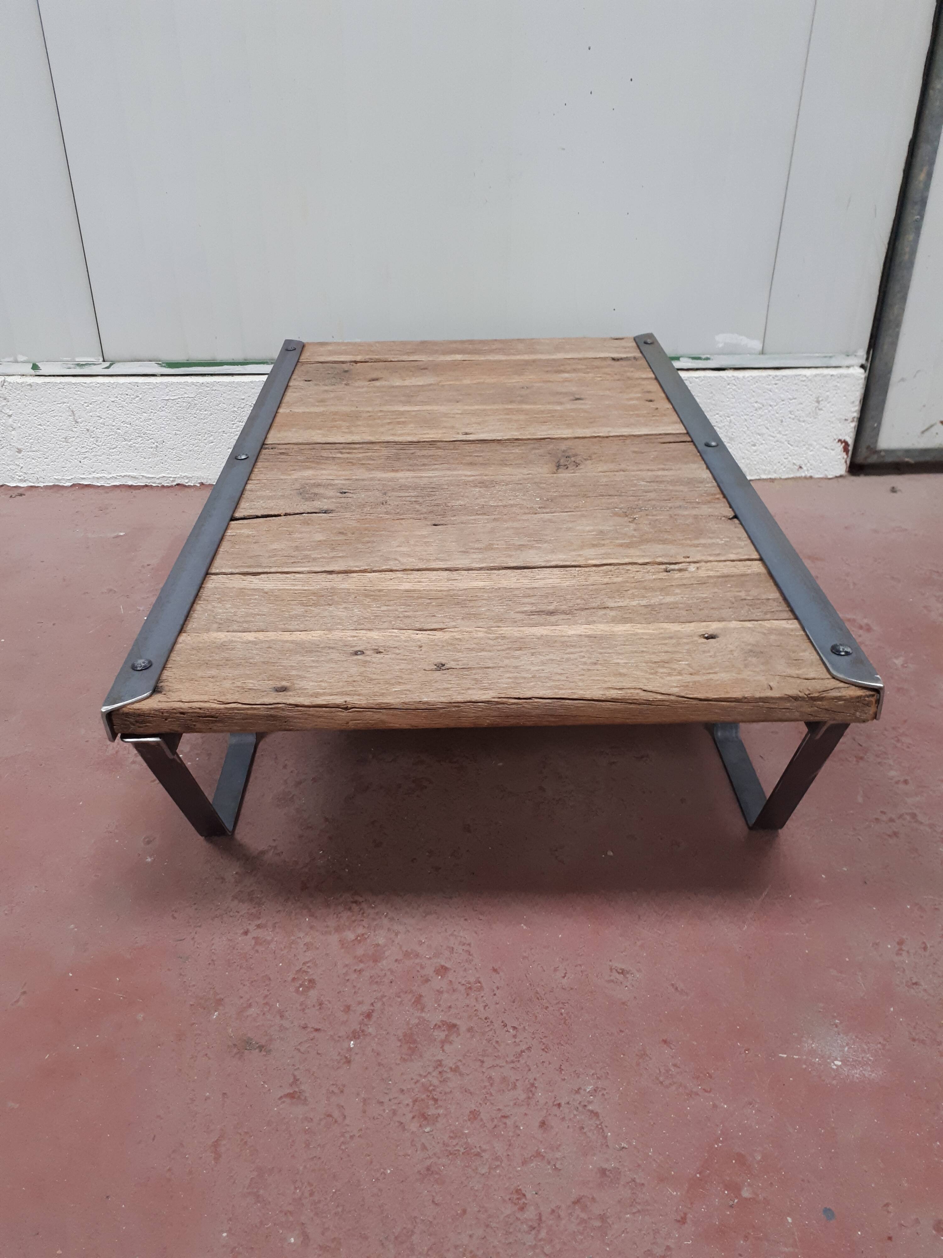 Sncf industrial style coffee table