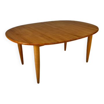 Table à manger extensible danoise en orme, années 1990