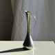 Vintage silver-plated soliflore vase in the shape of a ewer with a slender handle.