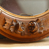 Oval art deco mirror