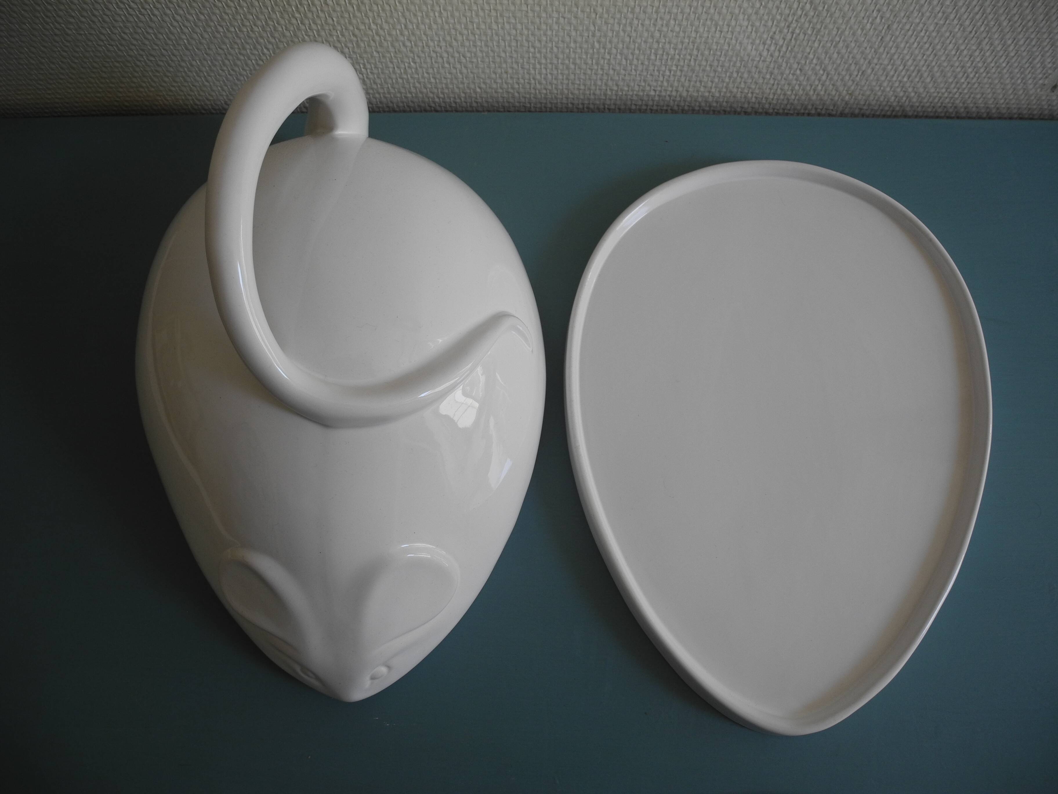 old cheese tray bell mouse vintage table decoration cheese board