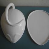 ancien plateau cloche fromage souris déco table vintage cheese board