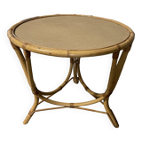 Rattan coffee table from the 70s