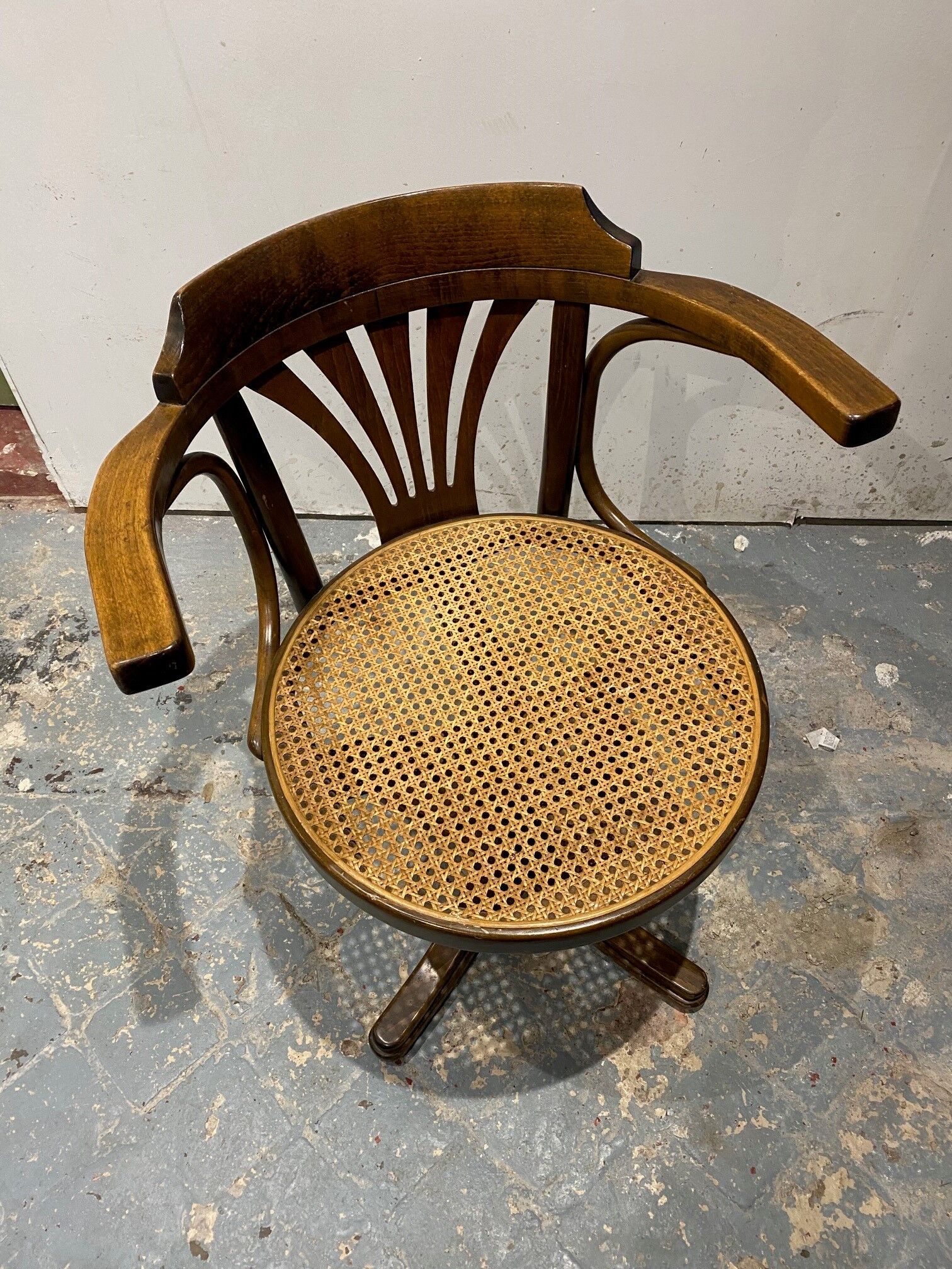 American office chair swivel wood and canning