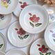 Deep plates / flower salad plates Sarreguemines