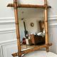 Wooden barber mirror style bamboo years 1920-1930 53 x 67 cm