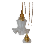 Vintage glass hanging lamp