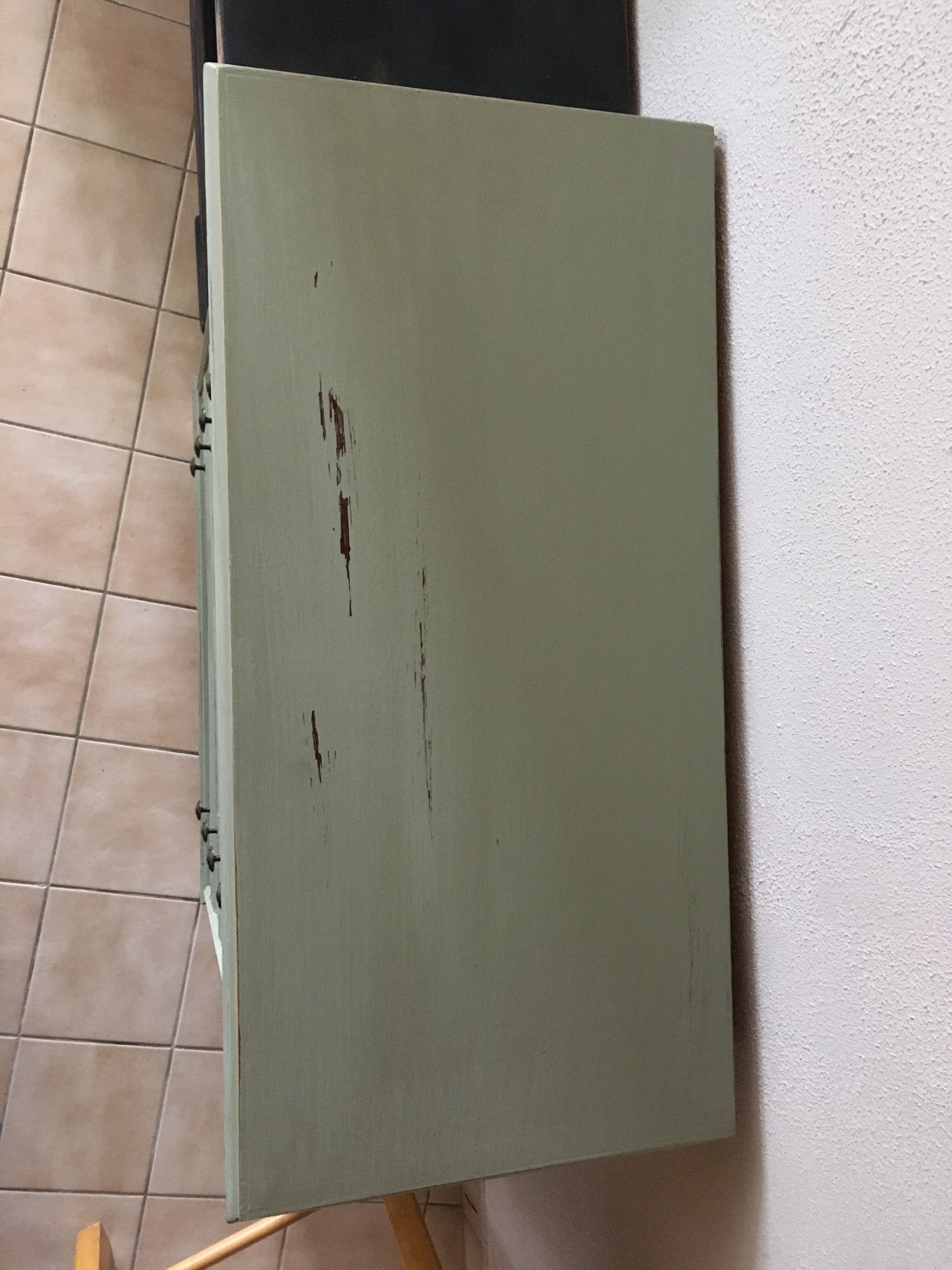 Sage green patina dresser