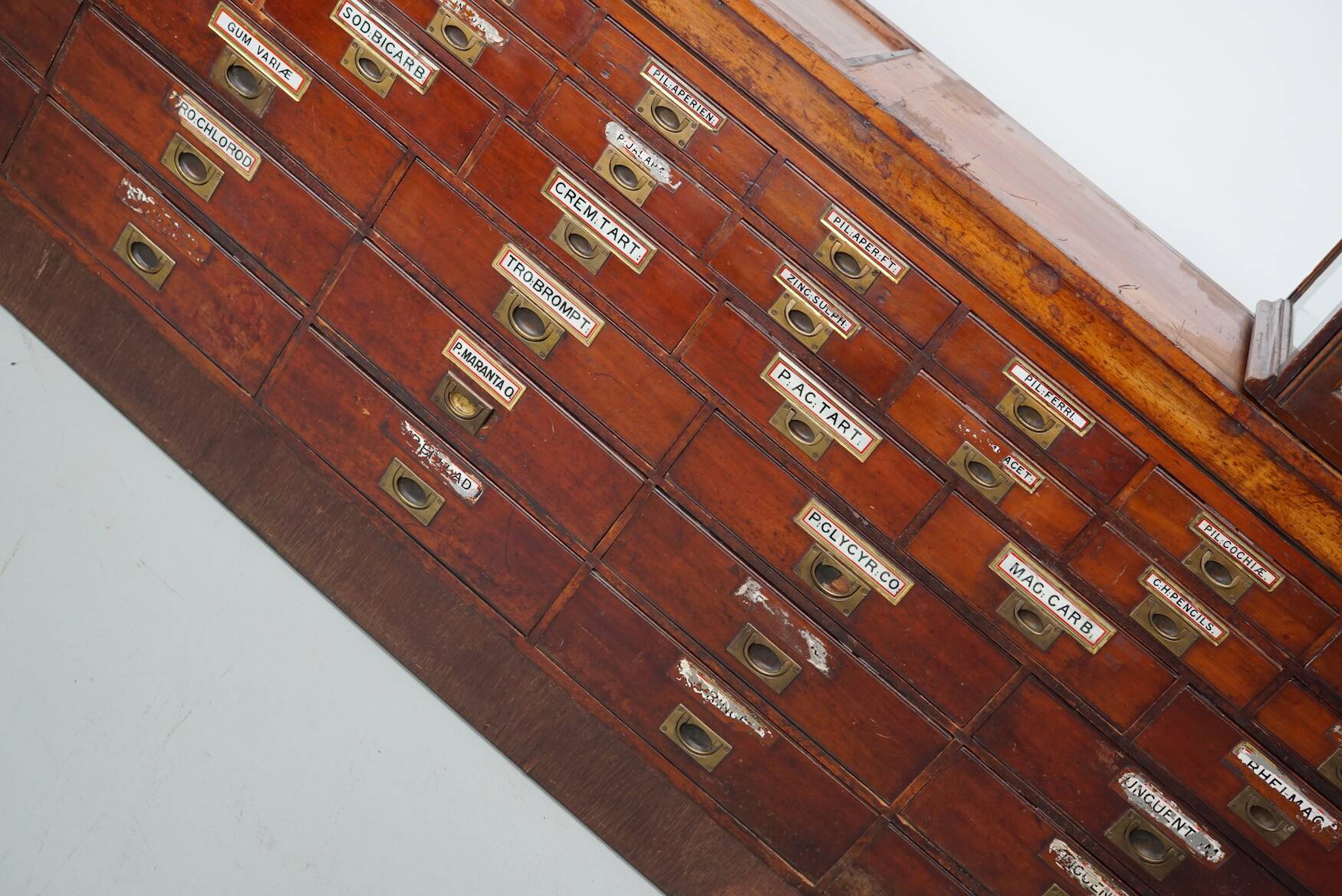 19th Century English Victorian Apothecary Shop Counter