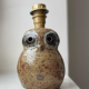 Lampe chouette en grès émaillé signée guy baudat