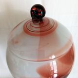 Globe vase with Murano glass lid