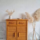 Vintage rattan sideboard