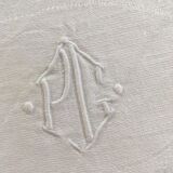 6 old damask linen napkins.