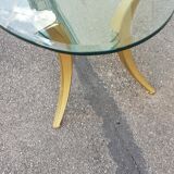 Vintage bronze and glass coffee table