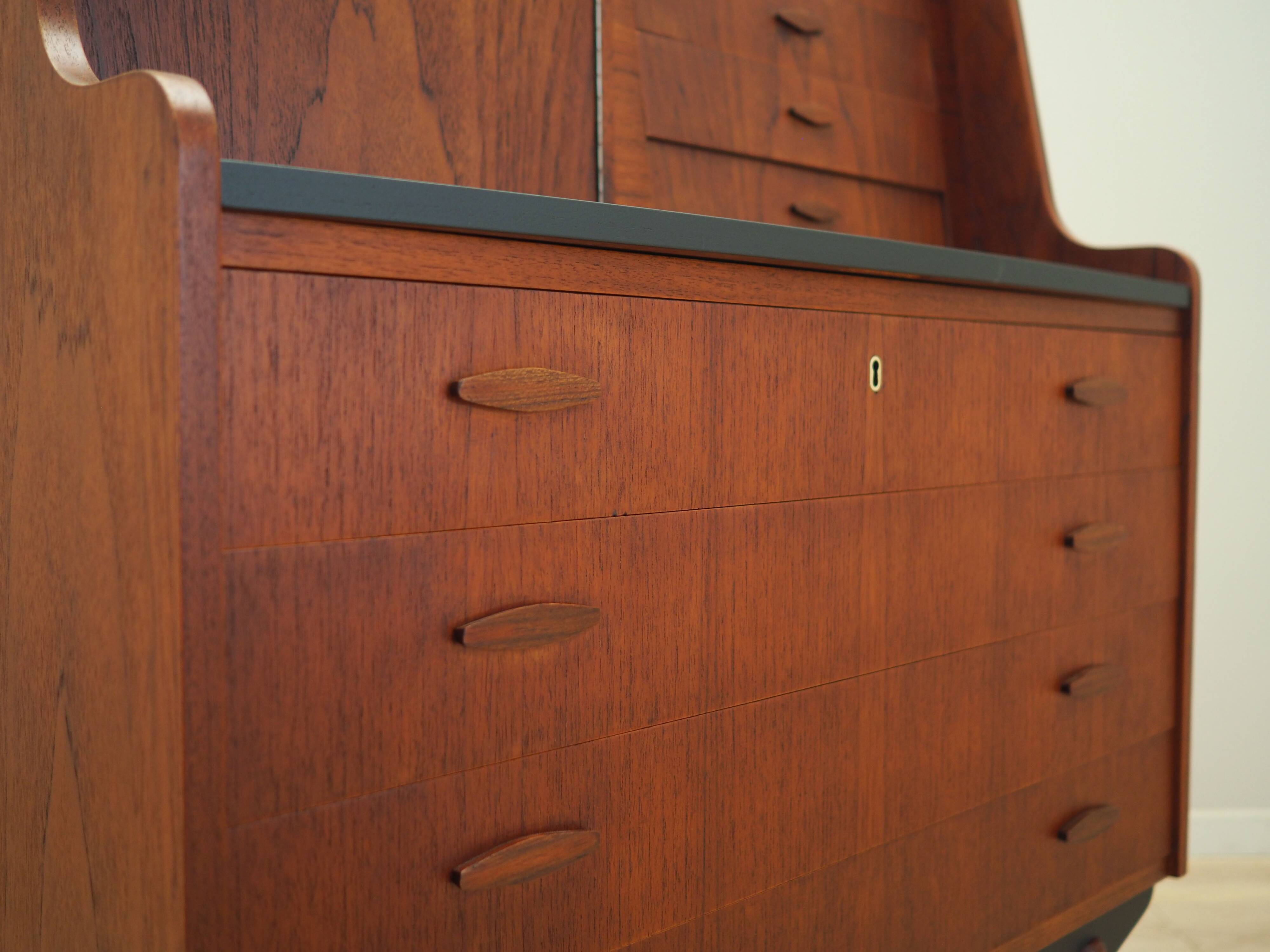 Teak secretary, Danish design, 1970s, production: Denmark