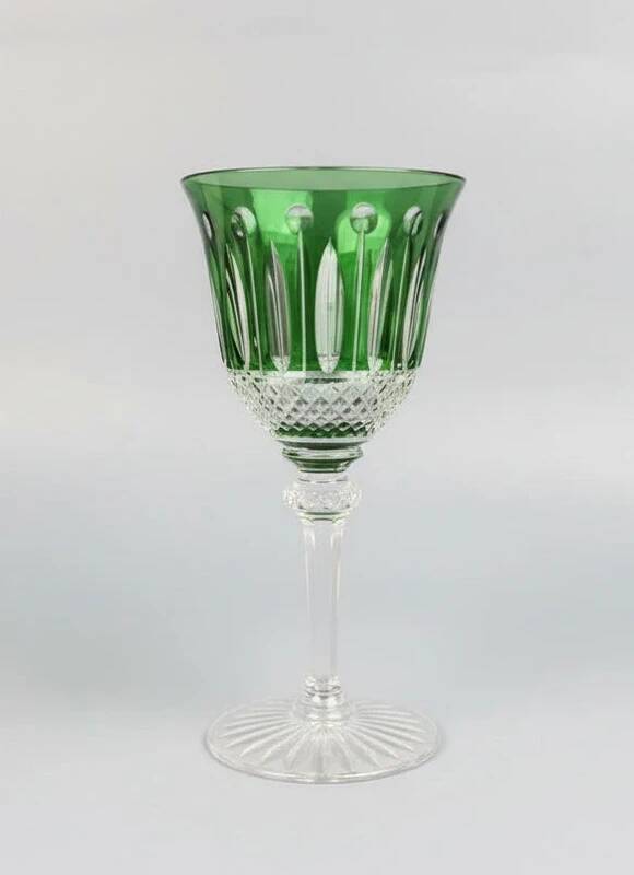 Saint Louis Tommy emerald crystal glass 18.5 cm