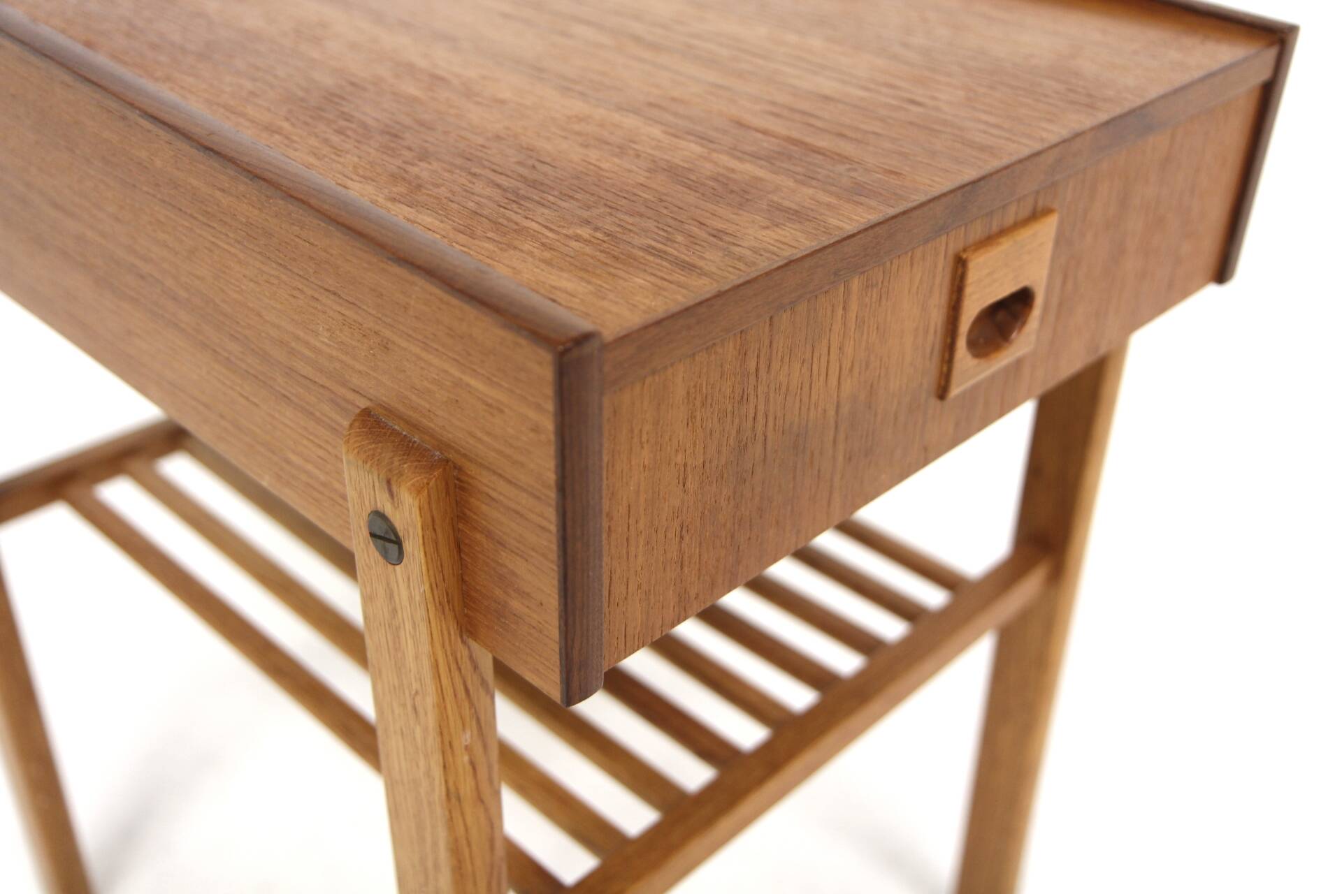 Teak and oak bedside table, Sweden, 1960
