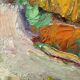 Vintage Original Expressionist Oil On Canvas By A. Eres, 1977