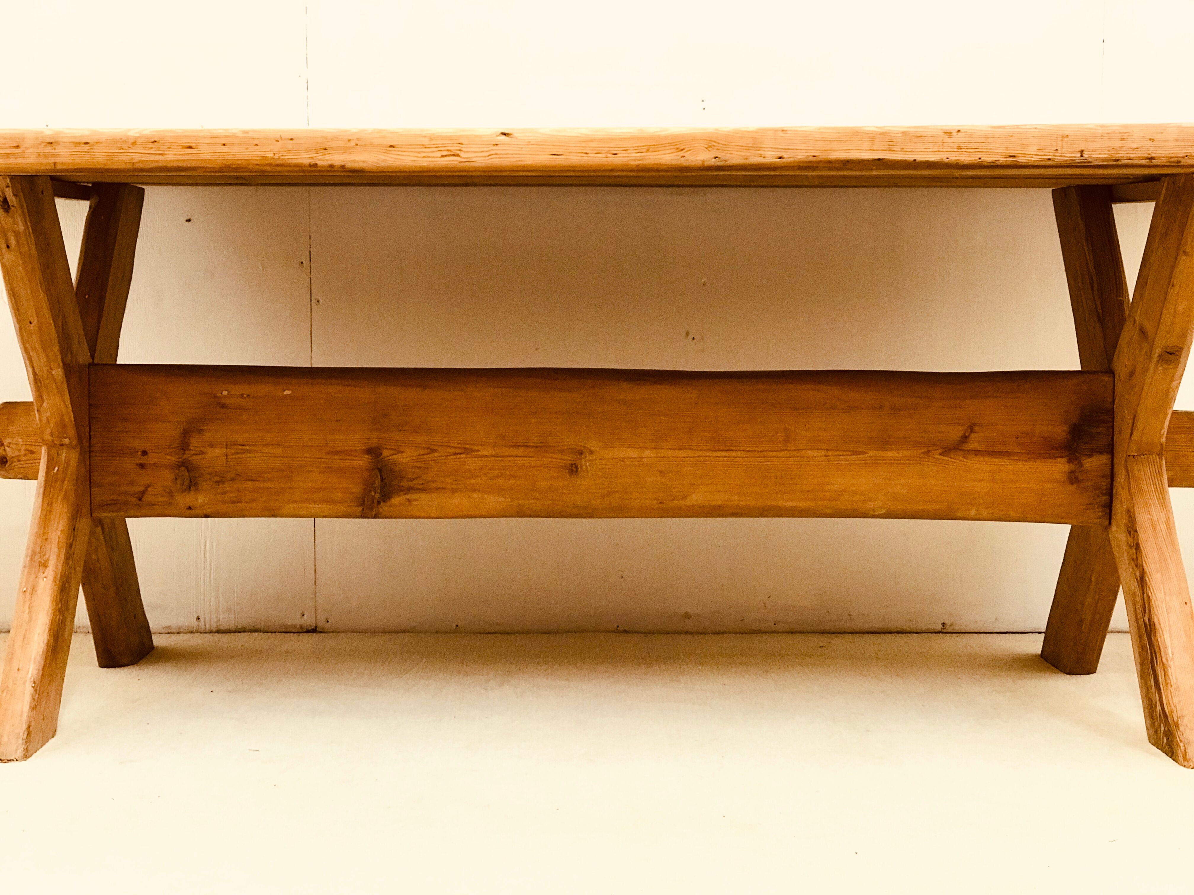 Country pine old table.