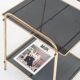 Vintage side table in gilded and painted iron. France, 1950s.