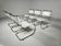 Set of 6 white cantilever dining chairs MR10 by Mies van der Rohe for Thonet, 1980s.