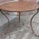 Table de jardin en fer forgé