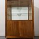Art Deco style walnut display cabinet, France circa 1950