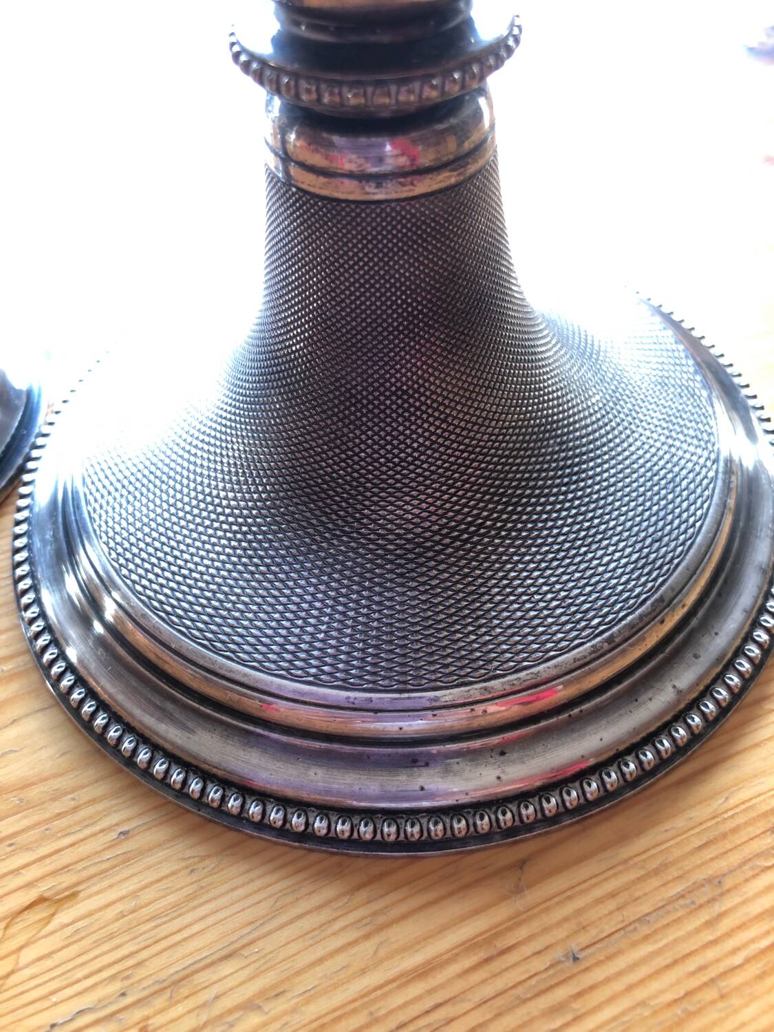 Silver candlesticks by TH HENRY