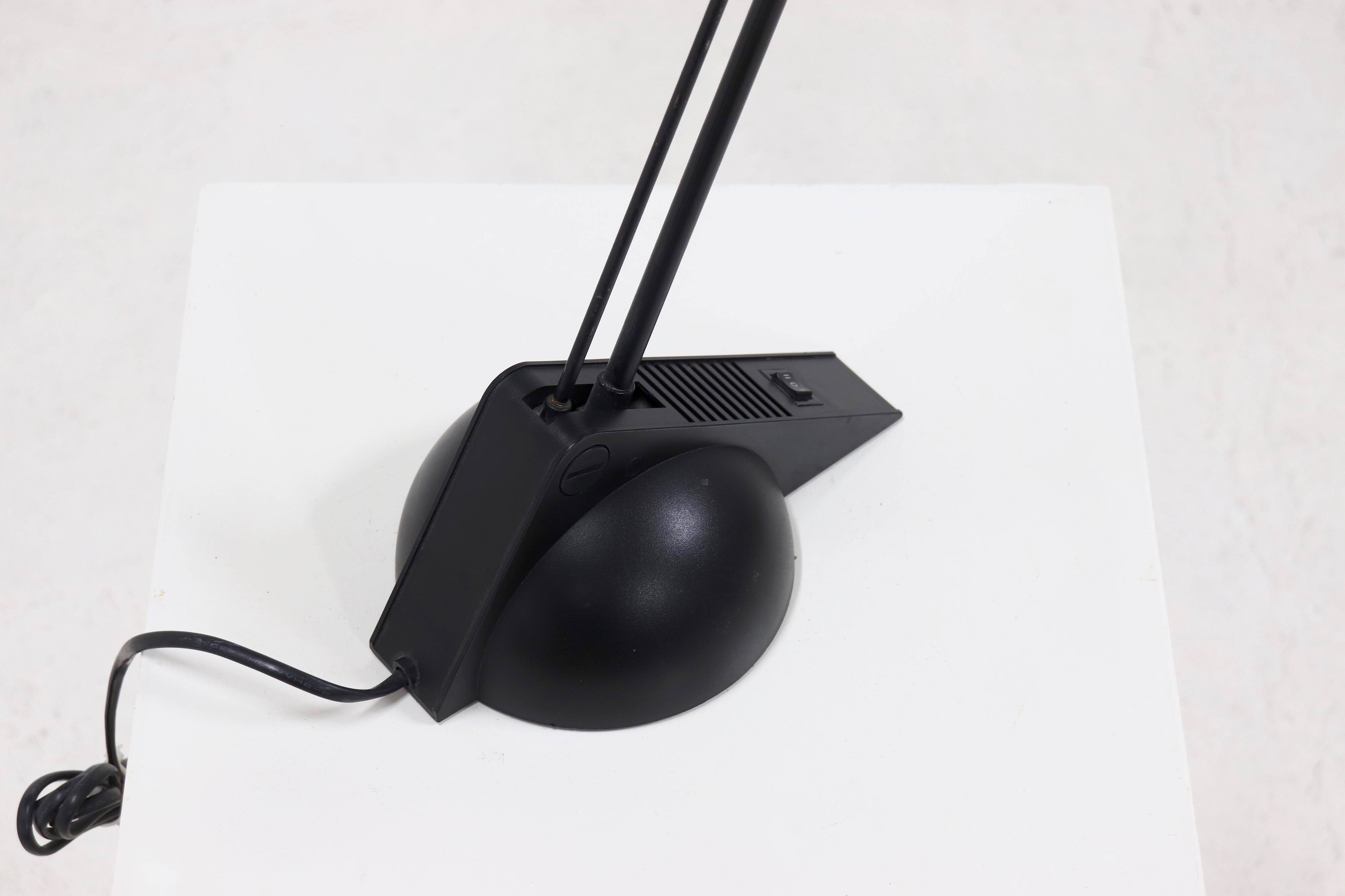 Black Post Modern Desk Lamp 1980s