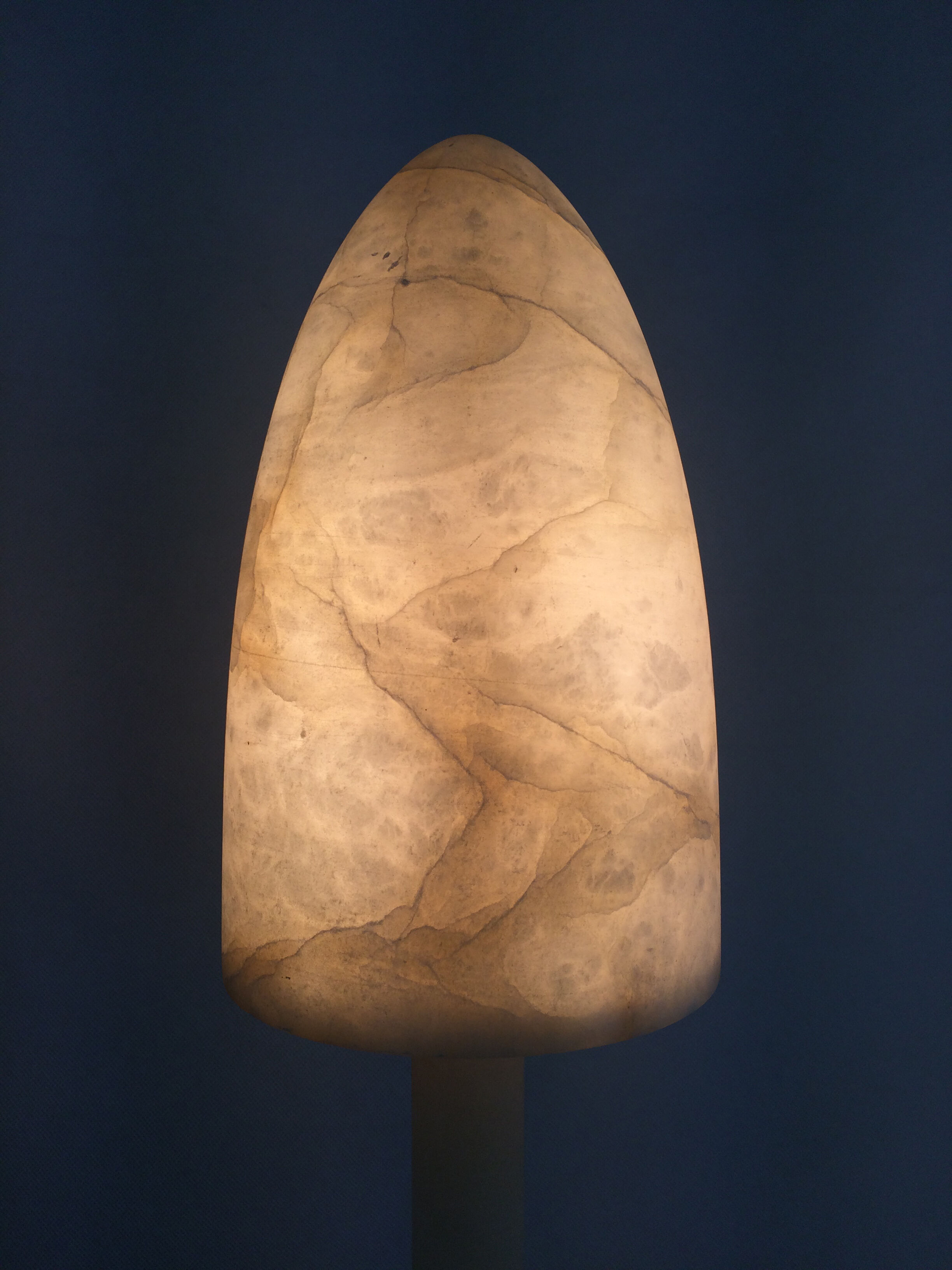Mushroom lamp in Spanish alabaster A Pegasan Spain. Year 70