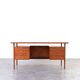 Mid-Century Danish Teak Executive Desk by Kai Kristiansen for FM Møbler