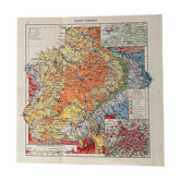 Ancicenne map of the paris basin paris from 1945