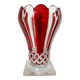 Red painted glass vase