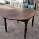 Oval Burgundy Farm Table in solid oak 19th