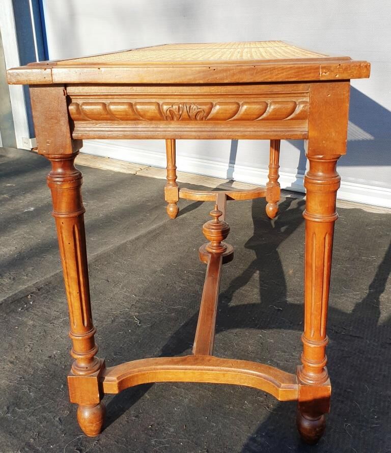 Louis XVI double-style canne piano bench