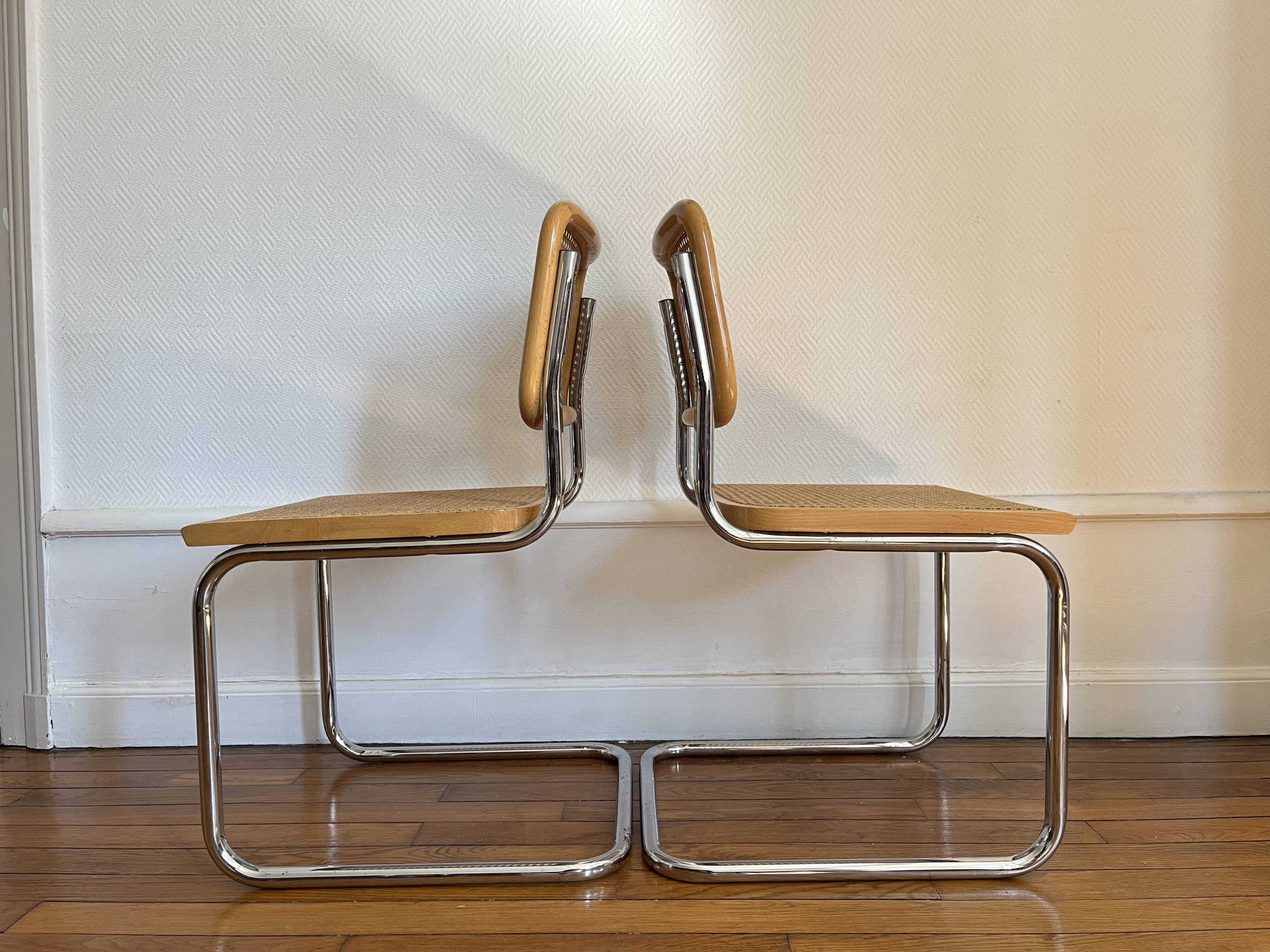 Set of 2 Cesca chairs by Marcel BREUER b32